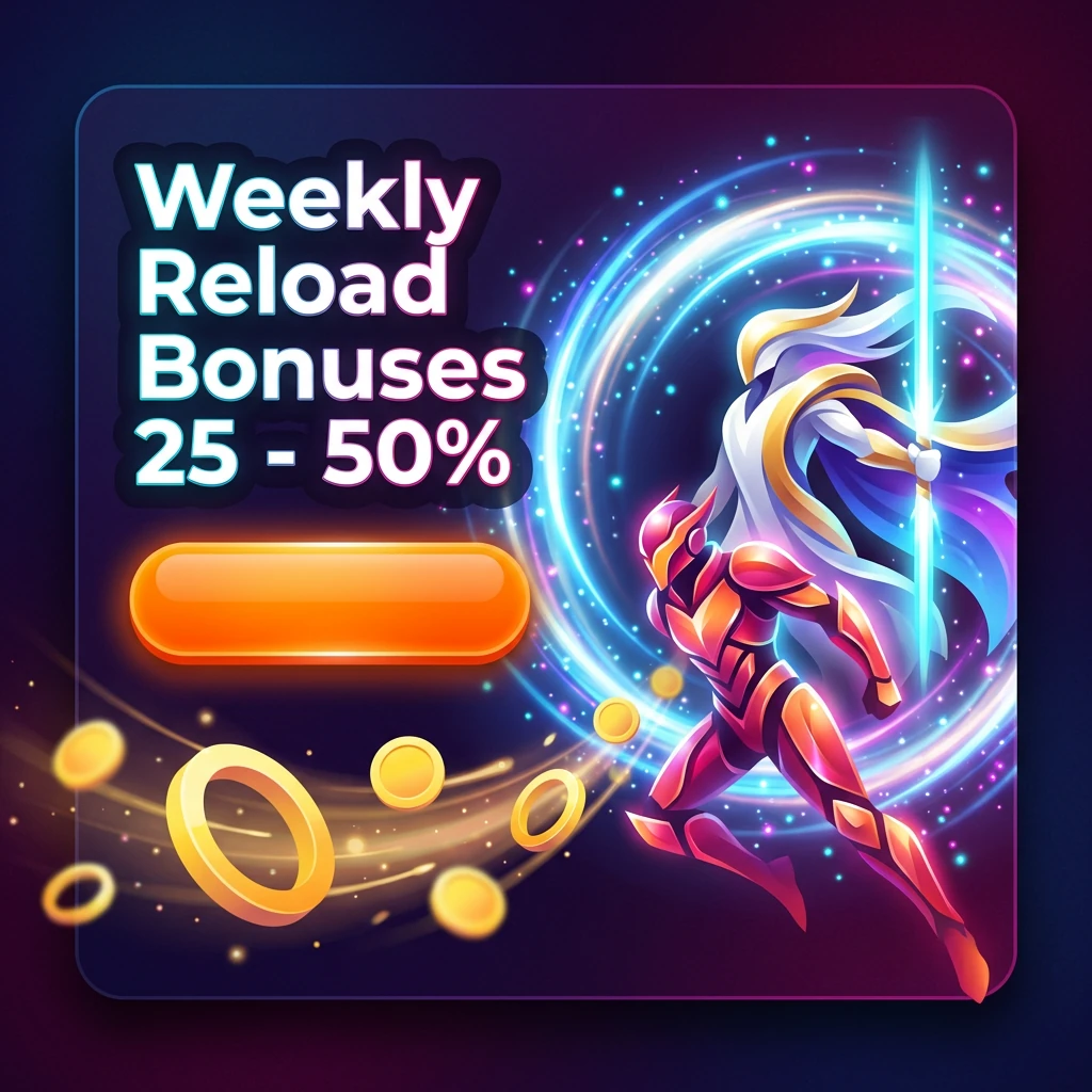 Weekly Reload Bonuses 25 - 50%